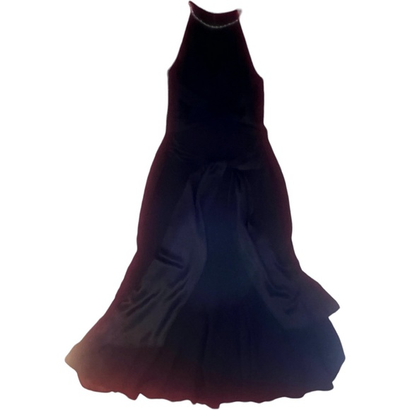 Rickie Freeman for TERI JON – Black Silk Evening Gown – Size 12 - Picture 2 of 6